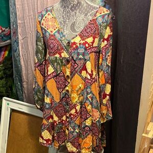Ces Femme Multicolor Patchwork Tunic